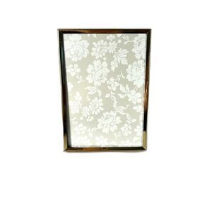 Vintage Gold Toned Metal Picture Photo Frame 5"x7" MCM Embossed